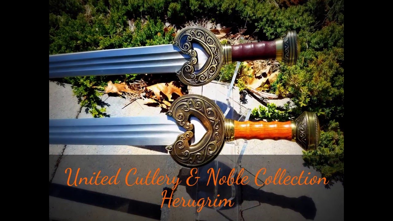 United Cutlery Noble Collection Herugrim Sword Comparison Lord of the Rings Prop Replica