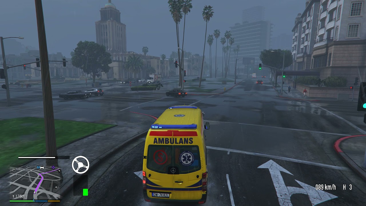 ALARMOWY DOJAZD KARETKI do POSZKODOWANEGO | POLSKIE SLUZBY RATOWNICZE GTA V