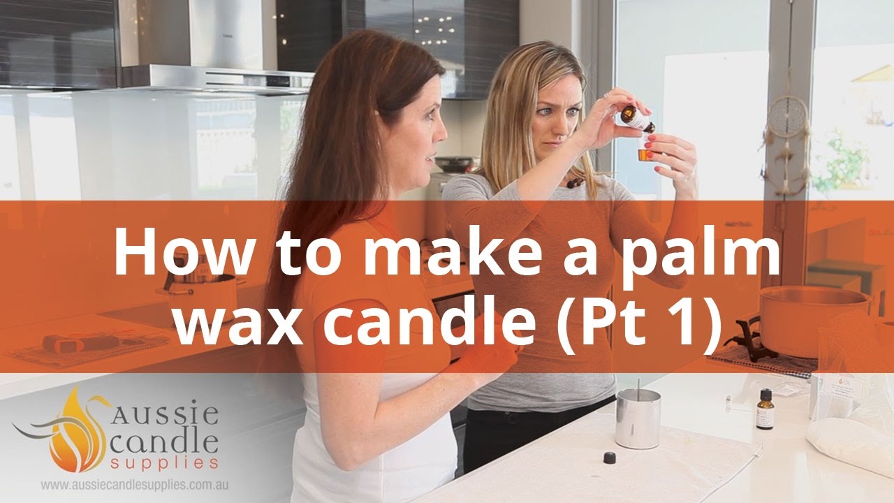 How to make a palm pillar wax candle at home - Part 1