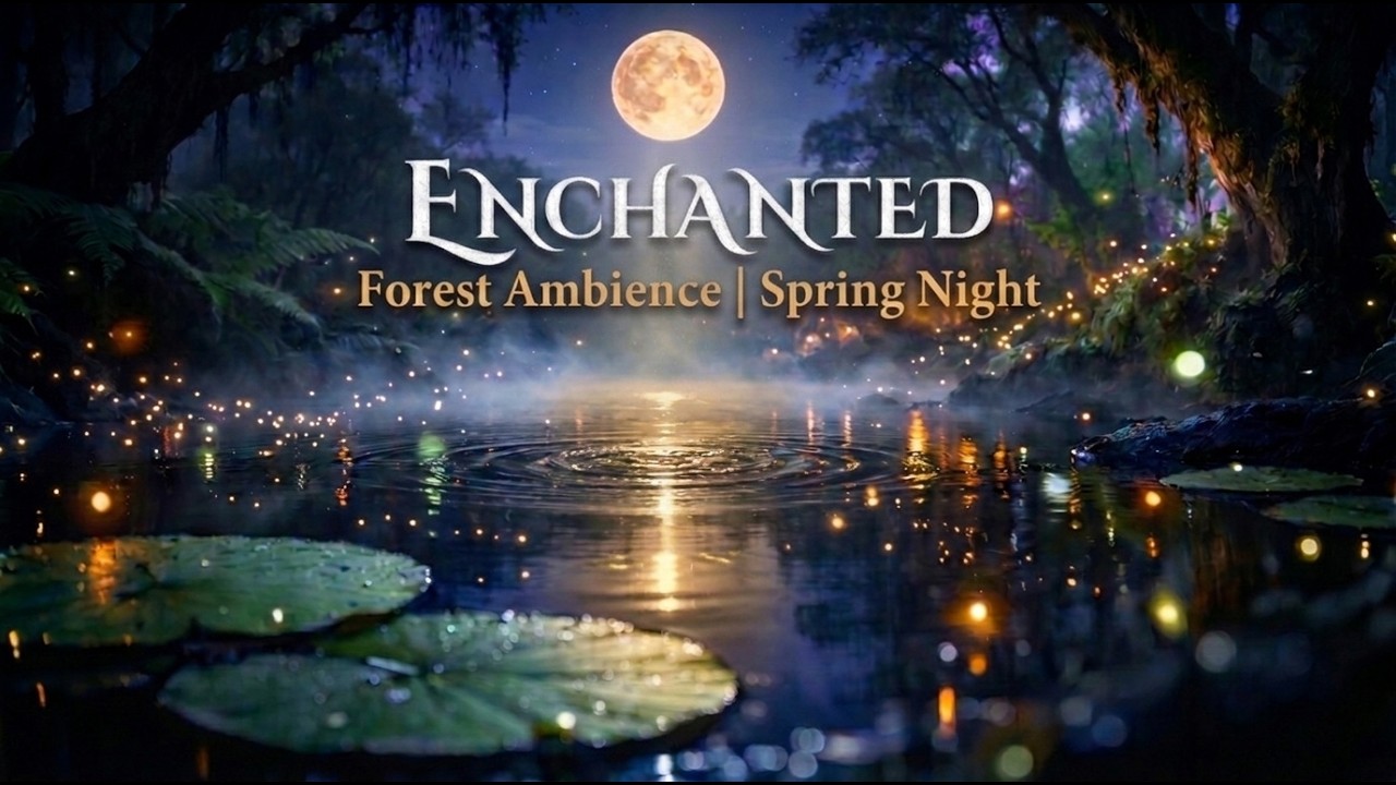 The First Night of Spring 🌌 Enchanted Forest Ambience & Soothing Sounds