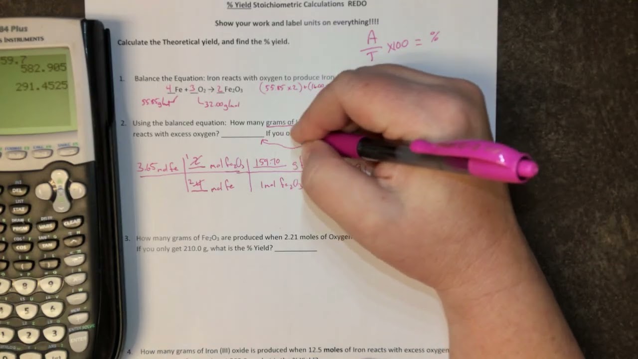 Percent Yield Extra Examples