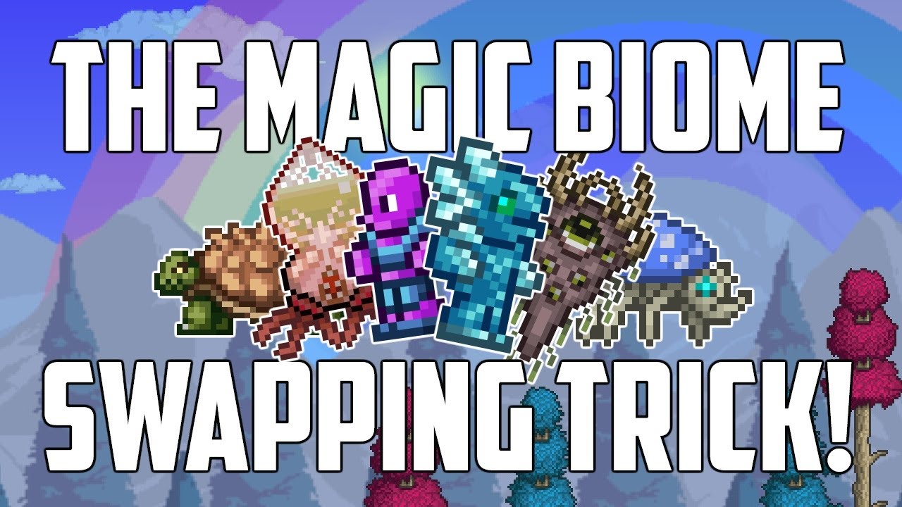Terraria MAGIC BIOME SWAPPING TRICK! Farm multiple biomes easily! | PC | Console | Mobile