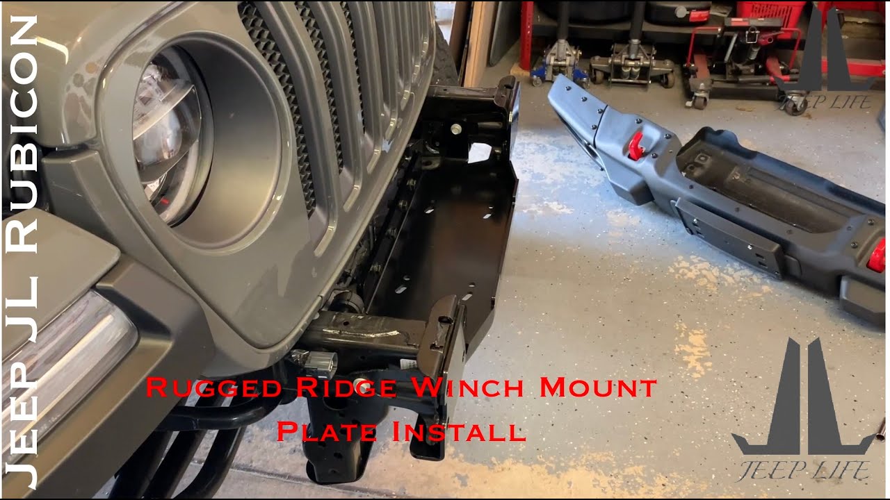 Jeep JL Rugged Ridge Winch Mount Plate 11543.16