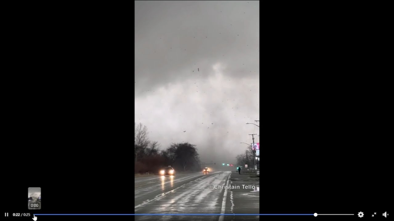 Apparent tornado in Kankakee, Illinois - March 10, 2026