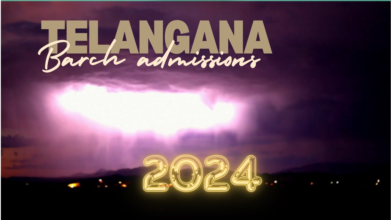 TELANGANA B ARCH/ARCHITECTURE ADMISSIONS 2024 In Telugu