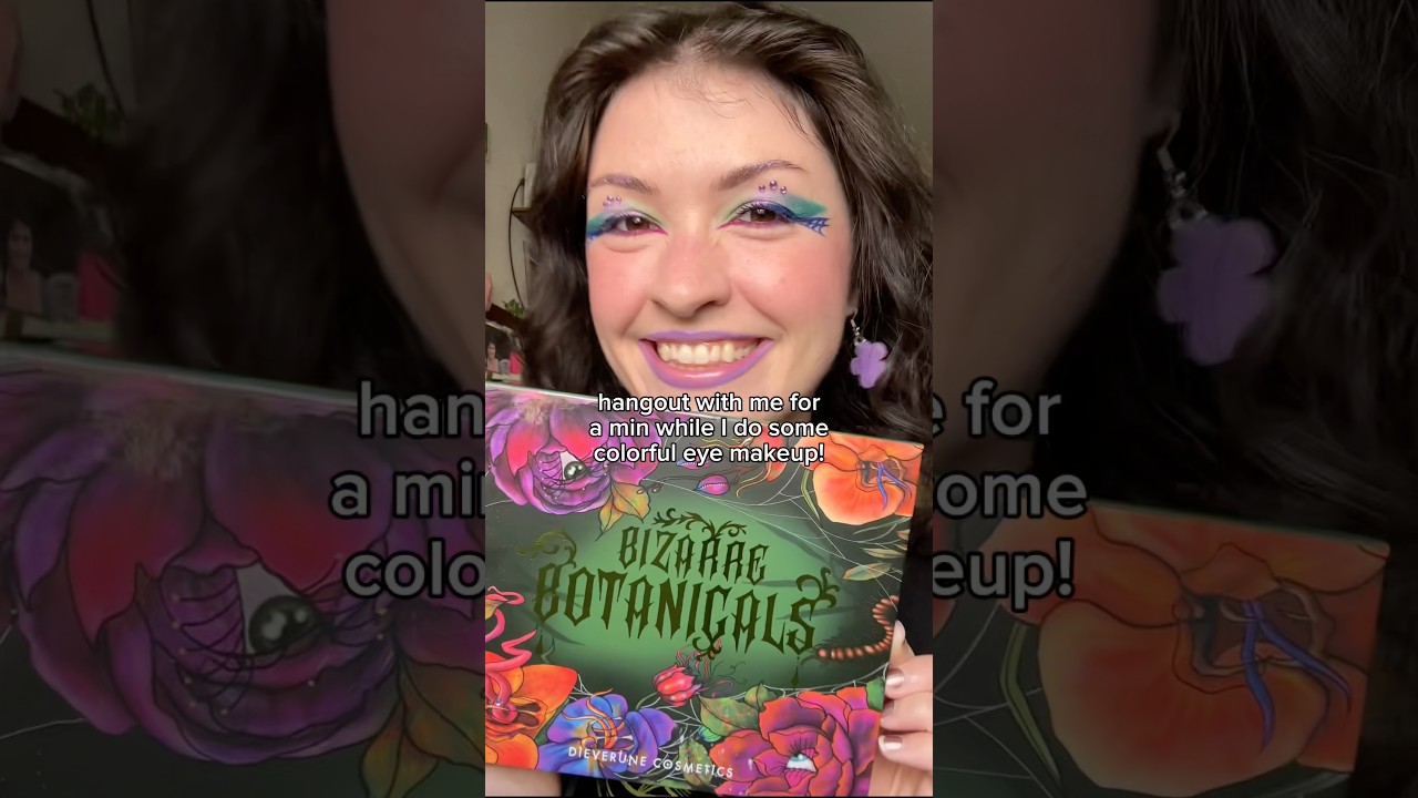 Wygląd makijażu z paletą Dieverune Bizarre Botanicals💜