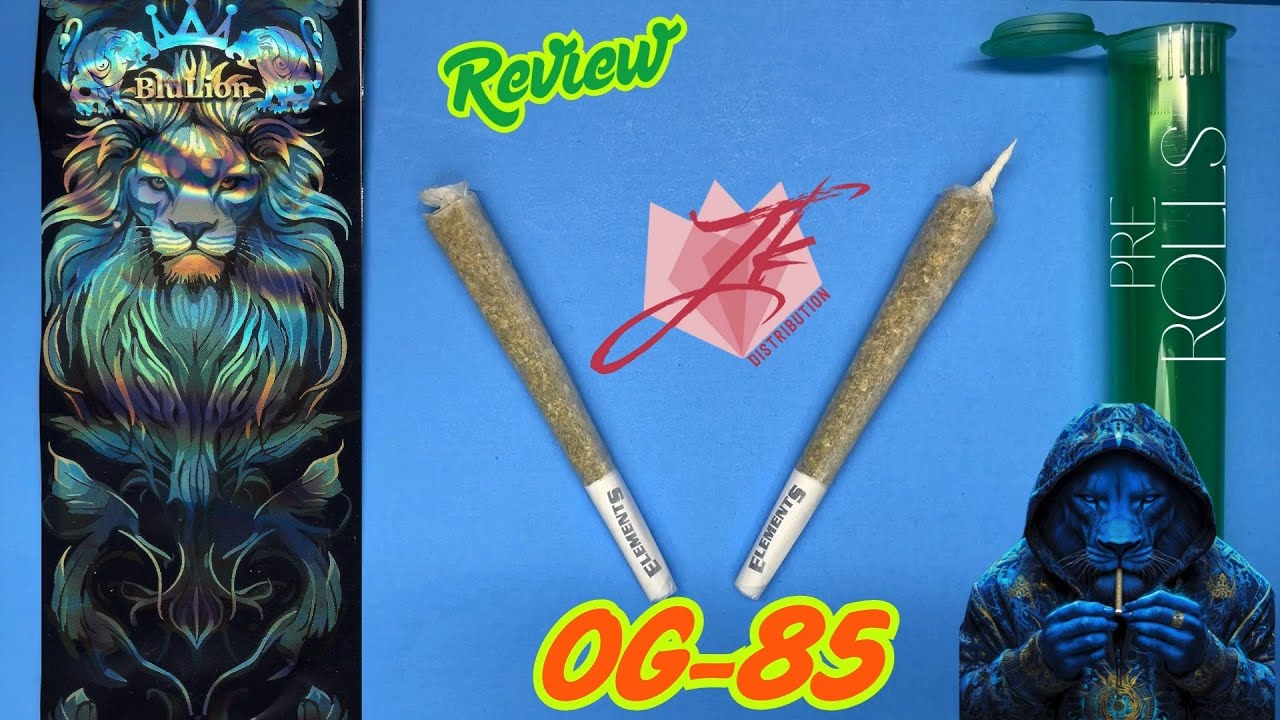 JK Distro BluLion OG 85 THCA PreRolls Review