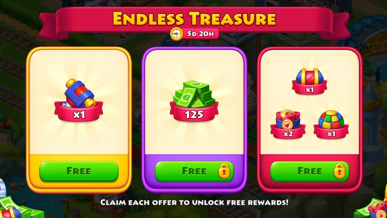 Township :- Endless Treasure Free Win Grand Prize 🏆🎉.....!!!!! #township #games #trending