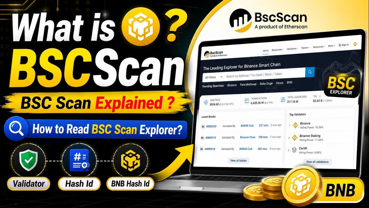 What is BSC Scan ?How to Read Bsc Scan Explorer? BSC Scan Explained ? Validator| Hash Id BNB hash Id