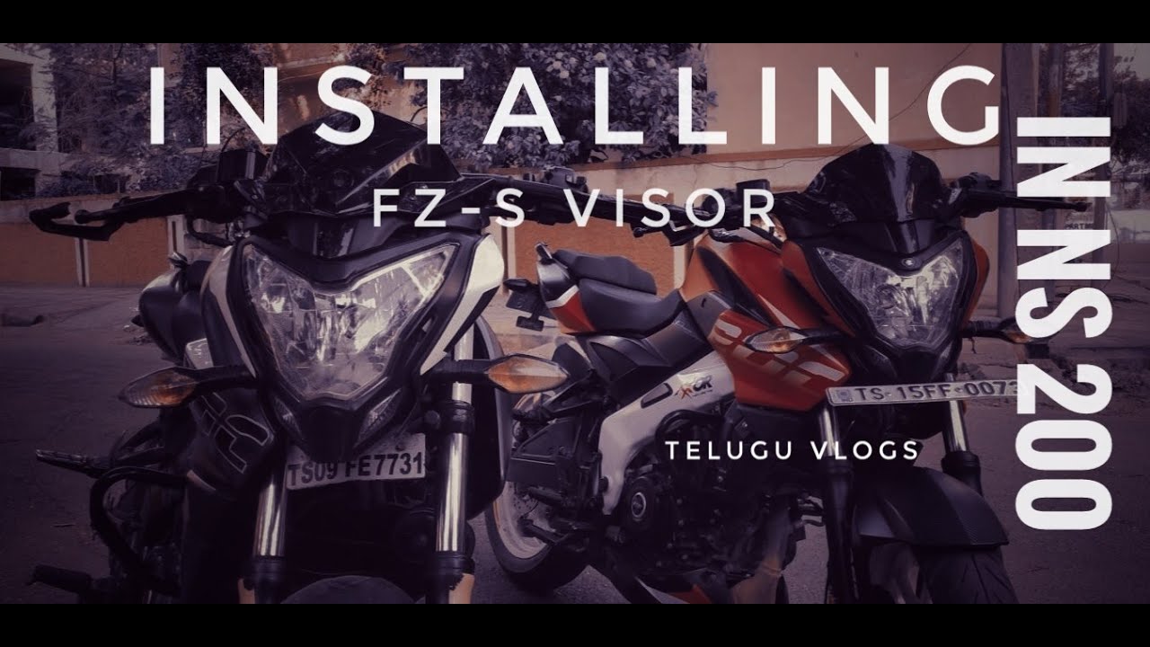 Installing FZ-S Visor In NS200 #Modifications #visorforns200 #Telugumotovlogs #THEVIPER