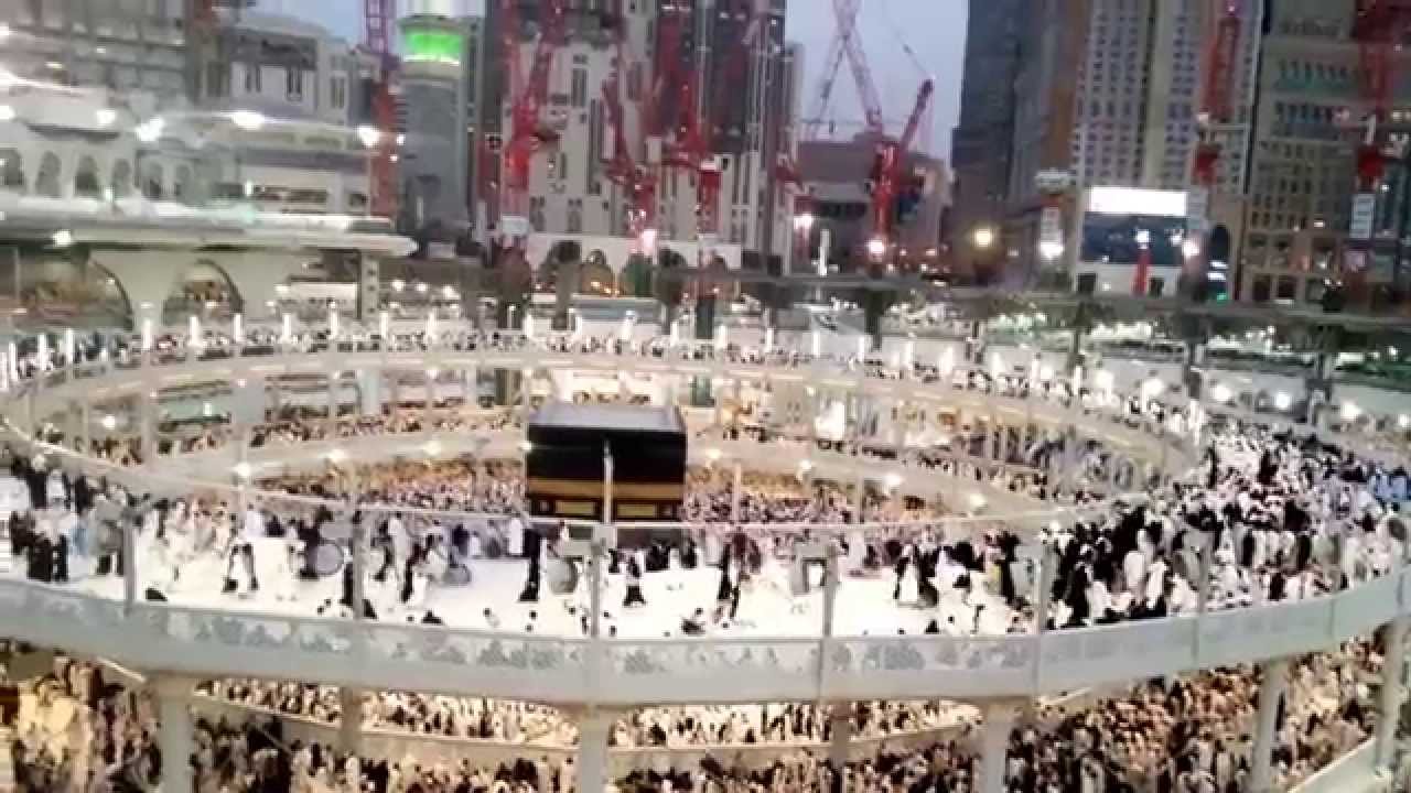 أذان المغرب بمقام الصبا للشيخ حمد الدغريري مسجل من سطح الحرم