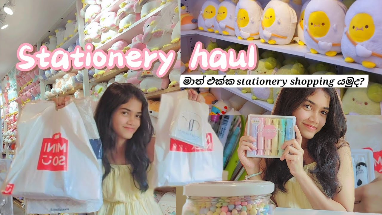 🌲මාත් එක්ක stationery shopping යමුද?🛍 |Stationery haul #stationeryhaul #dayvlog #cozy #dayinmylife