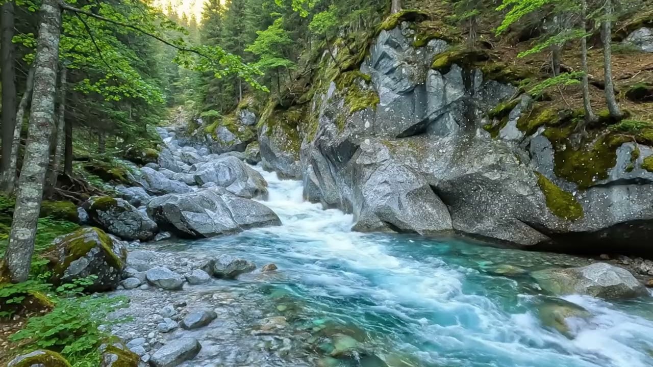 Relaxing River Water Sounds | Flowing Stream for Sleep, Meditation & Stress Relief