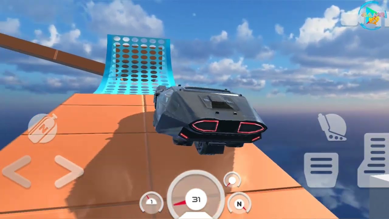 Новые трюки на мега-трамплине для автомобилей #игры #игрыдляAndroid #новаяигра2026 t q
