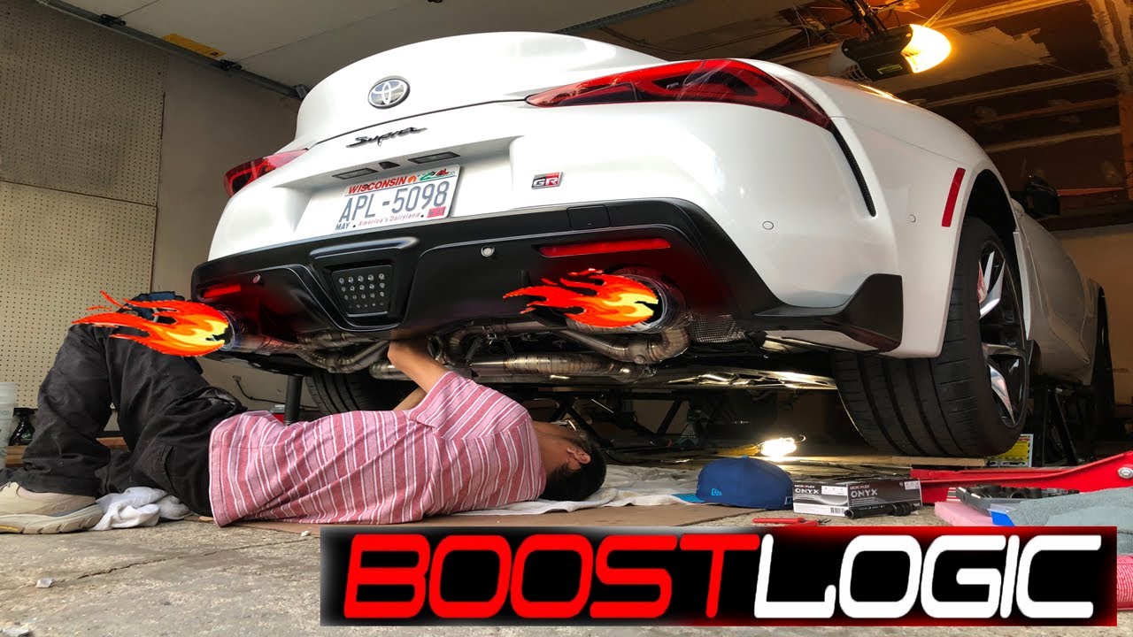 2020 - 2023 Toyota Supra GR Boostlogic valved exhaust | Installation + revs + flybys