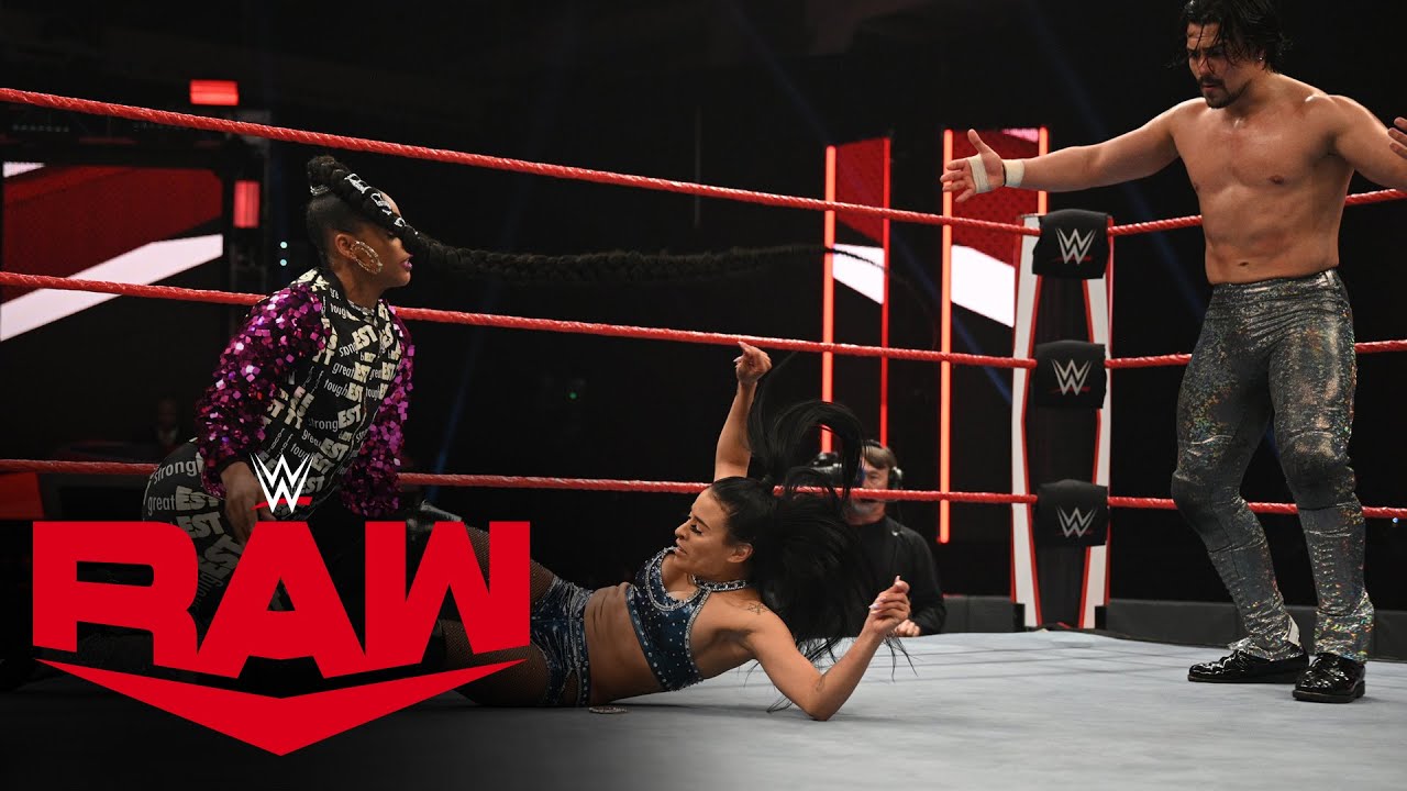 The Street Profits и Бьянка Белэр против Энджела Гарзы, Остина Тиори и Зелины Веги: Raw, 6 апреля...