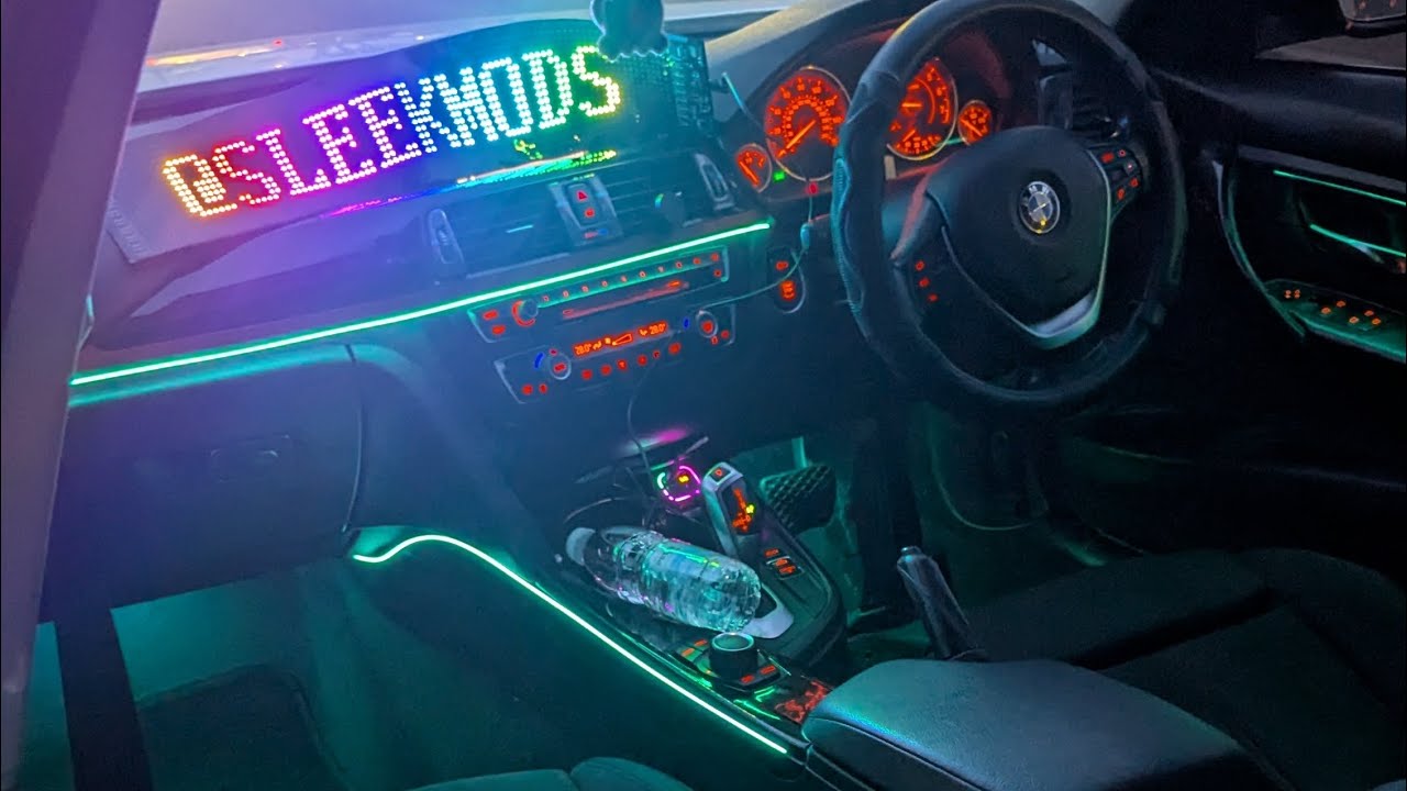 BMW F30 3 series Ambient lighting install.