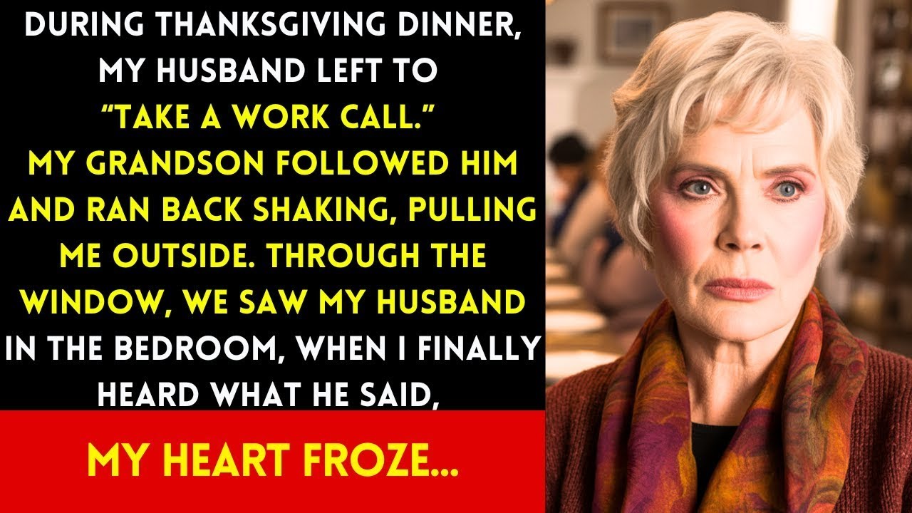 THANKSGIVING DINNER, MY HUSBAND LEFT FOR A “CALL ” MY GRANDSON FOLLOWED HIM AND RAN BACK SHAKING