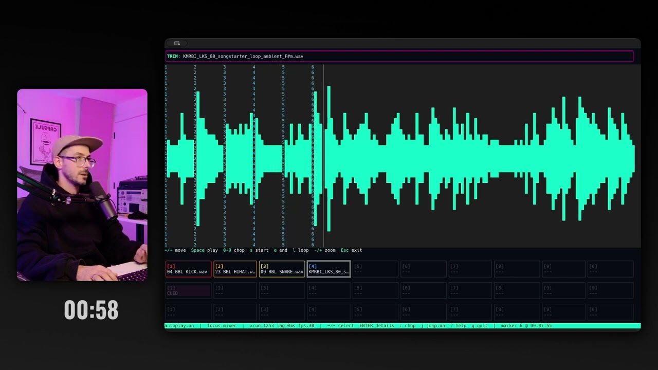 Meiji Sampler - 2min Beatmaking Challenge (NO MOUSE!)