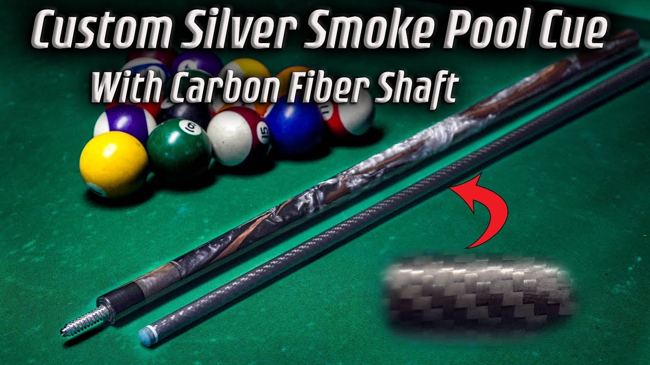 Making A Silver Smoke Custom Pool Cue With Carbon Fiber Shaft (4k)