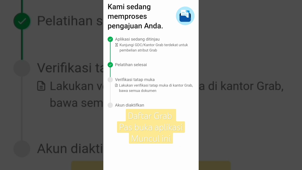 Daftar grab, buka aplikasi muncul ini tandanya!!!