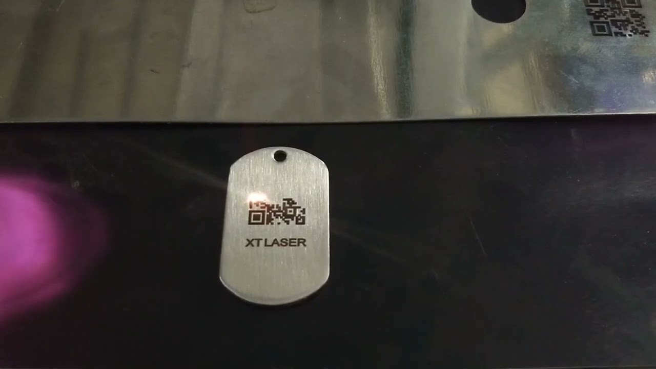 matt  QR Code testing on stainless steel  with 30w Raycus