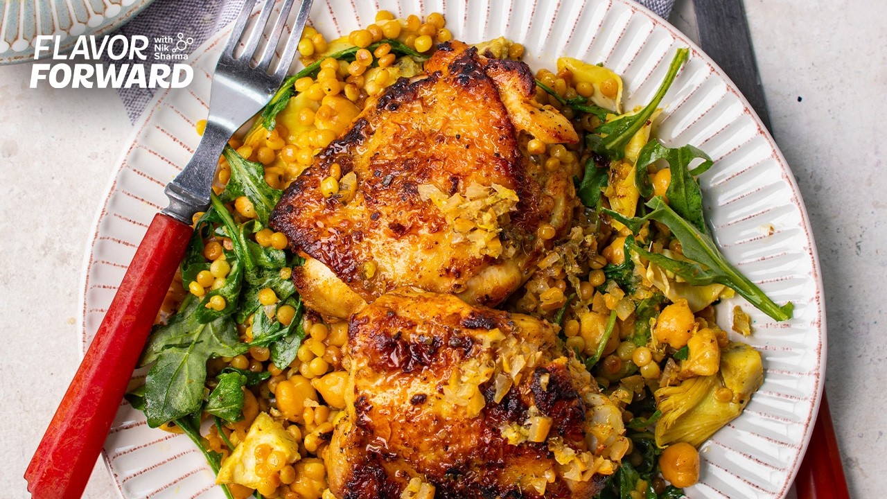 Ultimate One-Pan Dinner: Lemon-Braised Chicken and Couscous | Flavor Forward