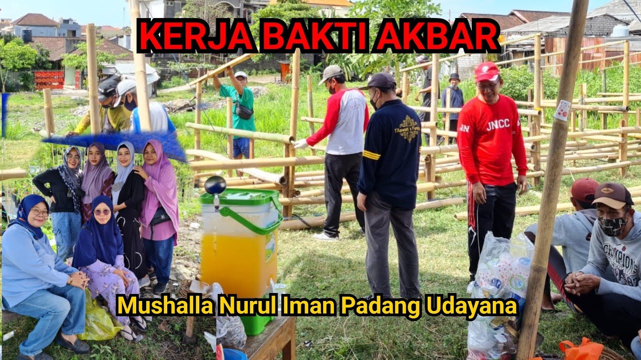 Kerja Bakti Akbar, membuat kandang hewan qurban 1443-H. MNI_PU Dps