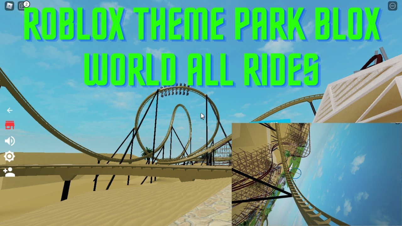 All rollercoaster, evolution, and viking rides in Roblox Theme Park Blox World