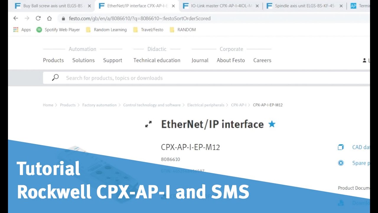 Rockwell CPX-AP-I IO-Link and SMS Setup