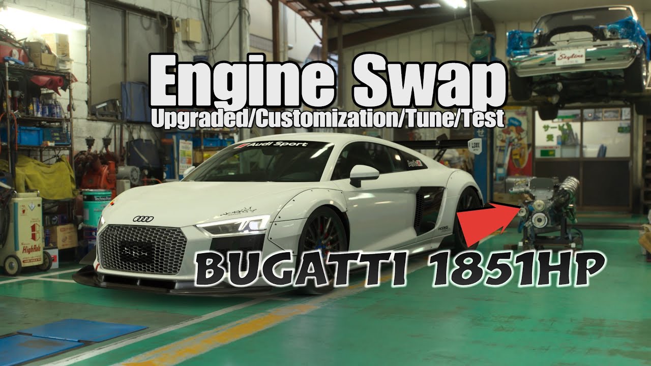 GT7 Builds: Audi R8 V10 Plus &rsquo;16 With Bugatti Chiron Engine Swap | Update 1.54