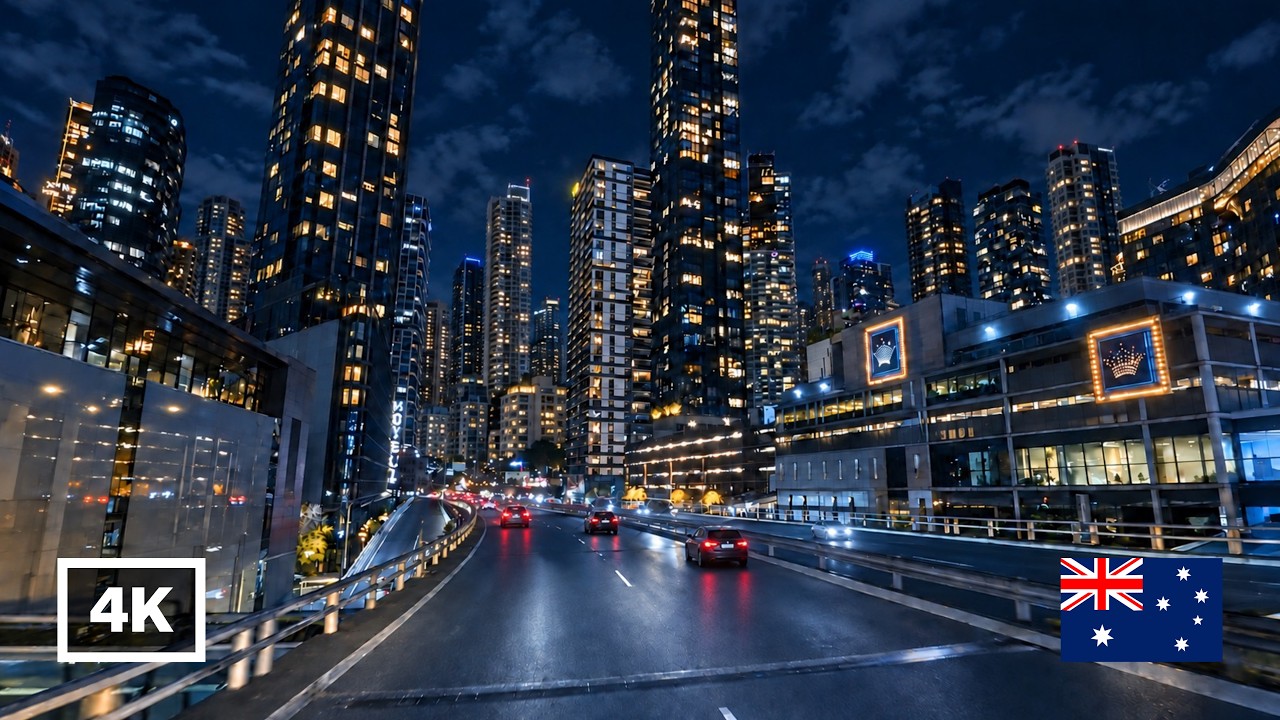 Late Night Driving in Melbourne Feel unreal/ 4K City Australia 