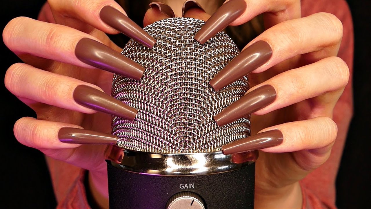 ASMR Mic Scratching with Long Nails ✨✨| Mic Brushing & Scratching Assortment | Some Tapping
