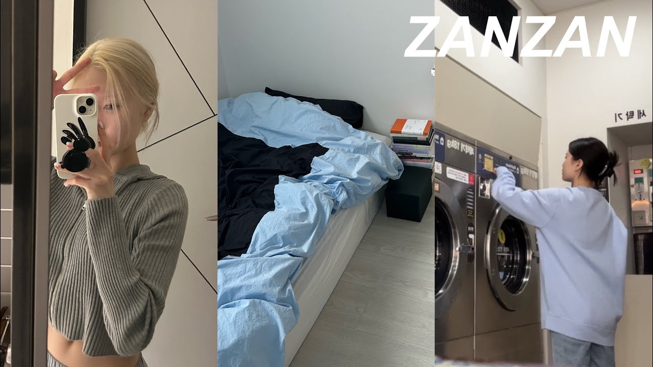 [VLOG] 이사했어요ㅣ대학생 자취 브이로그ㅣ뿌링클ㅣ무한 택배깡ㅣ백금발 탈색ㅣ캐비넷 조립ㅣ초코빙수