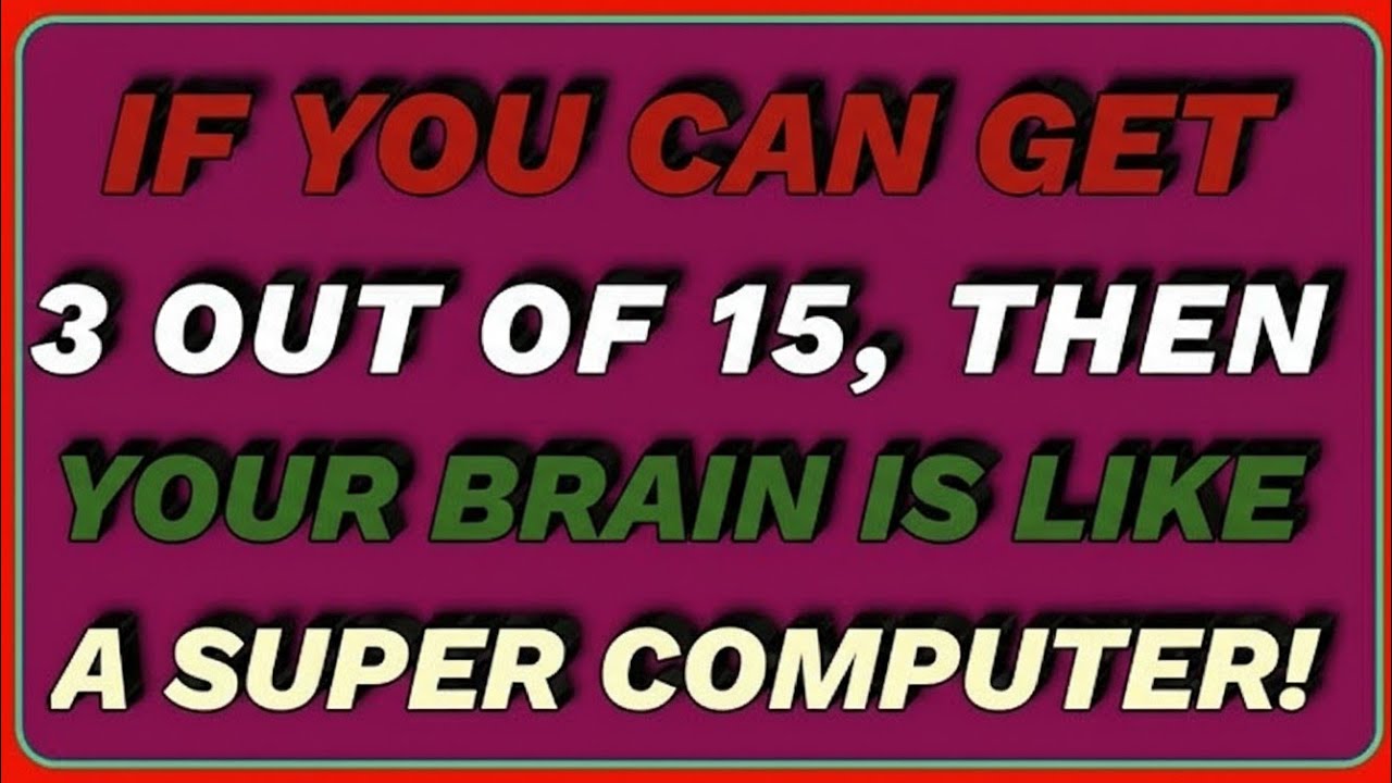 🧠🔥 NOBODY OVER 75 CAN SCORE MORE THAN 3! | 2026 IQ TEST CHALLENGE 🚀 | THINK AND LEARN