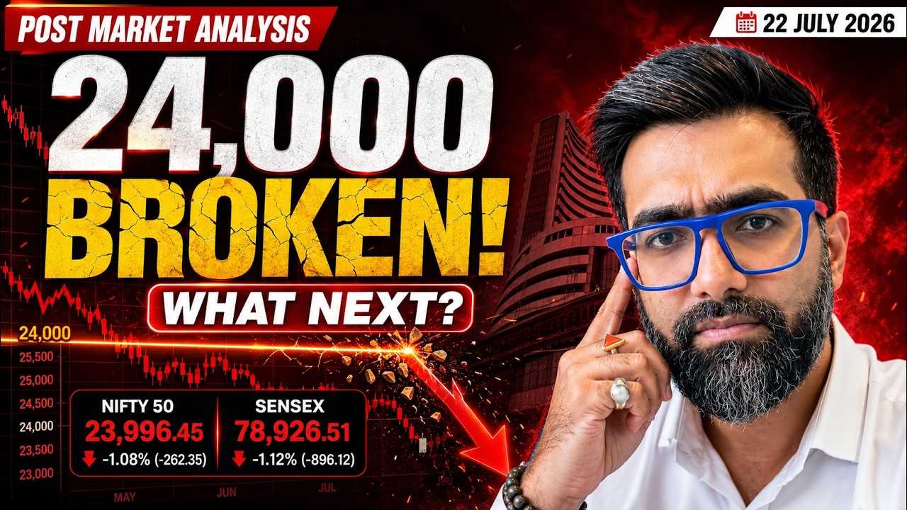 Nifty Breaks 24,000! What Happens Next? | Post Market Analysis | 22 July