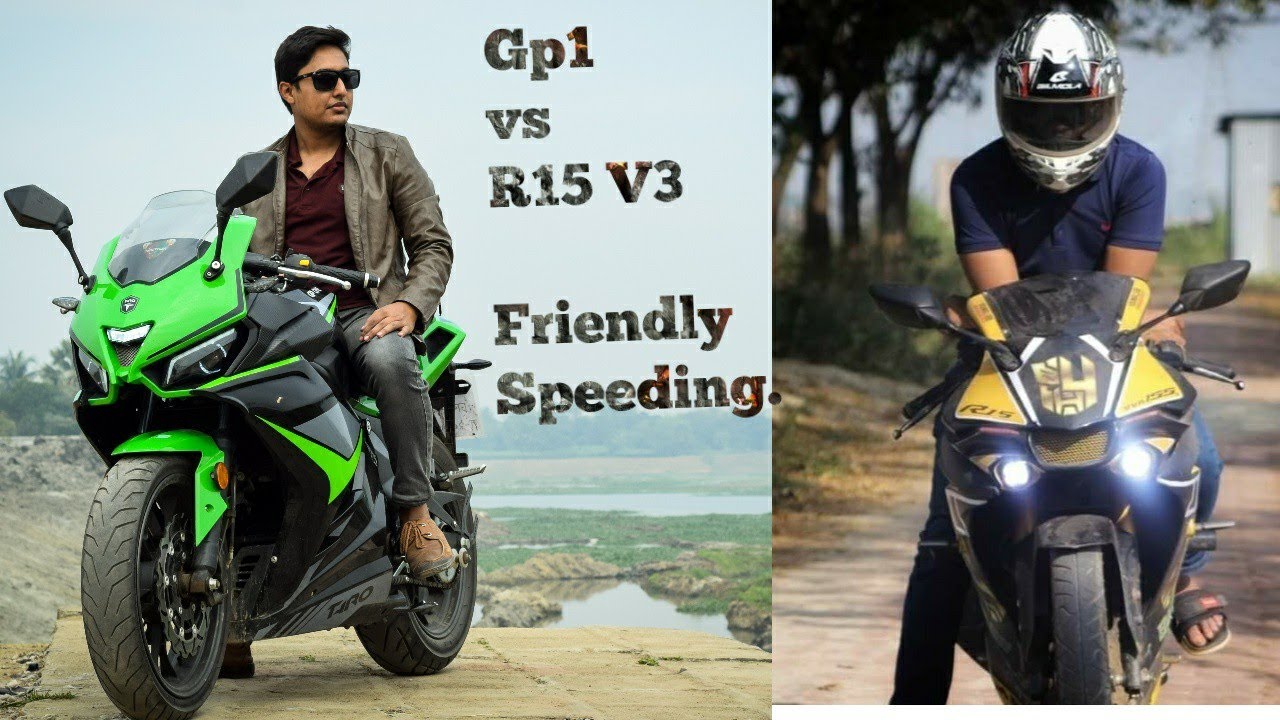 Yamaha R15 V3 vs Taro GP 1 Friendly speeding. Gopro 7 black. Dhaka, Bangladesh.