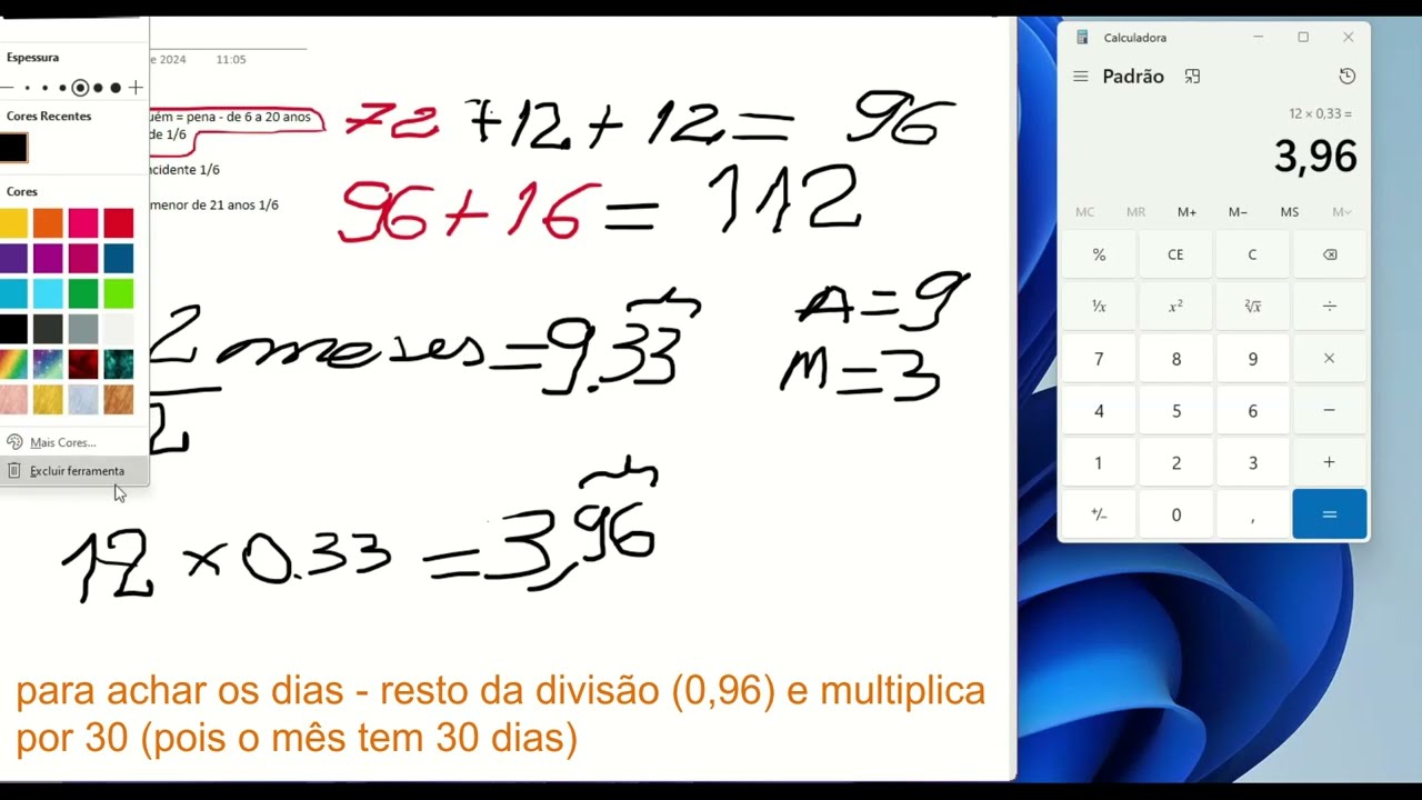 Cálculo dosimetria da pena (parte matemática)