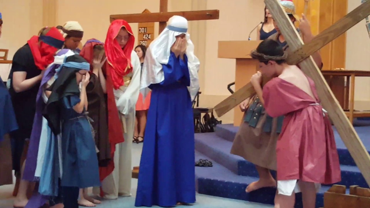 Living stations of the cross at Our Lady of Fatima in Inverness Florida with Ryan Gilmer