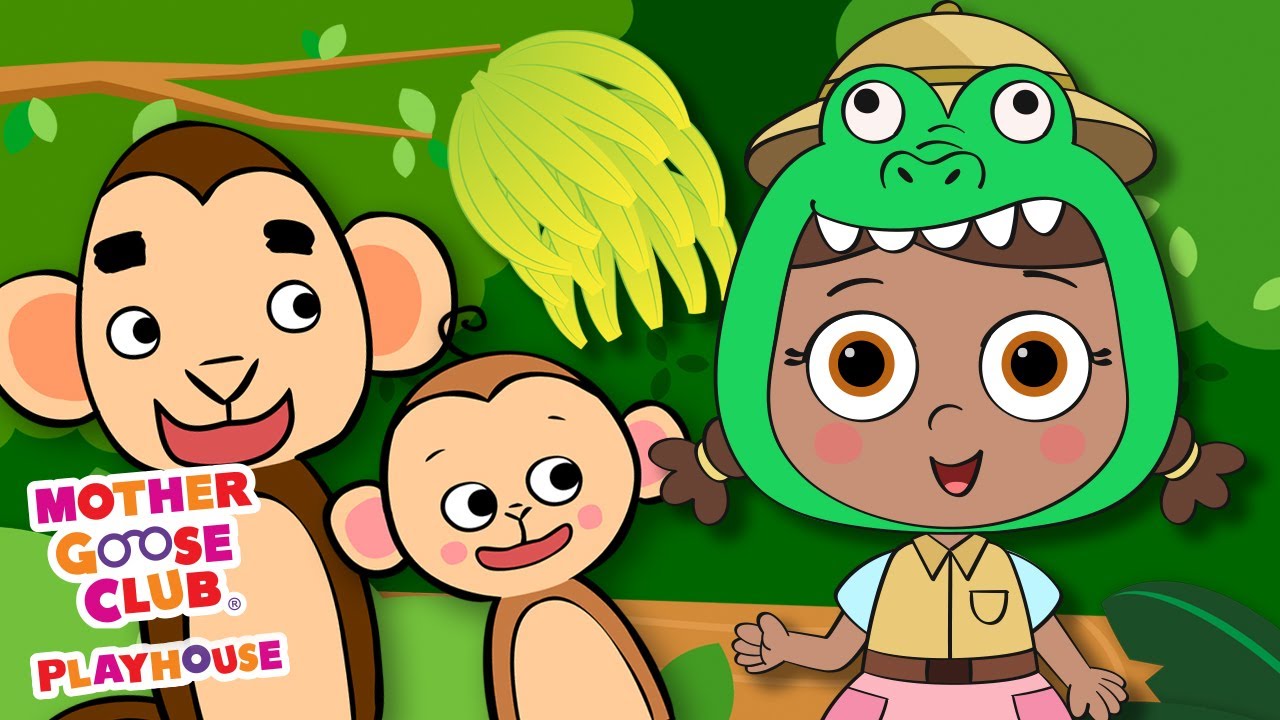Monkey Finger Family + More | Mother Goose Club Nursery Rhyme Cartoons