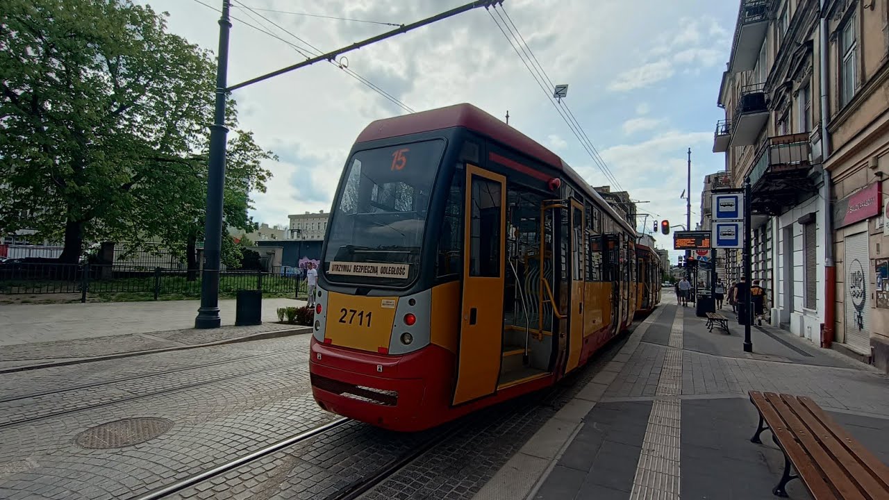 [MPK Łódź] Konstal/MPK 805N-M16+805N-MD16 #2710+2711 - linia 15, kierunek Chojny Kurczaki