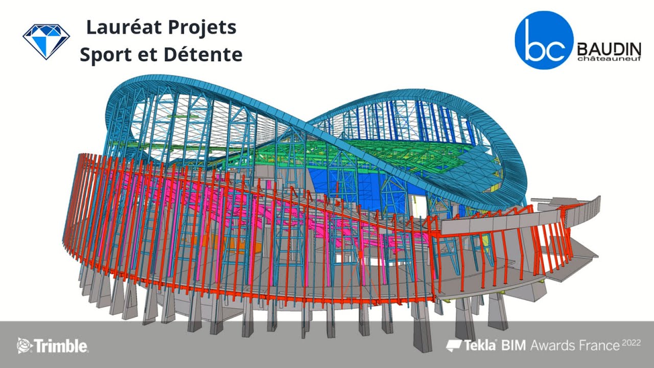 Tekla BIM Awards France 2022 : BAUDIN CHATEAUNEUF - Réhabilitation des Arènes de l'Agora d'Evry (91)