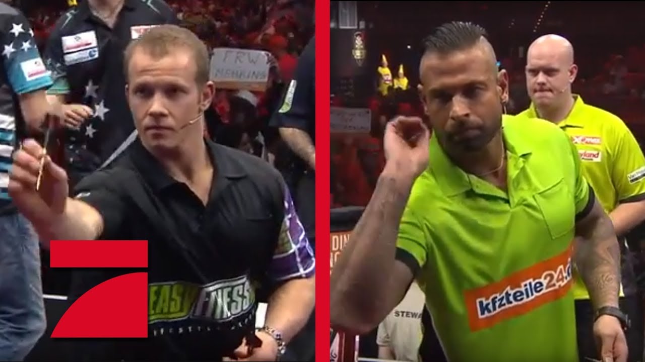 Tim Wiese & Michael van Gerwen vs. Fabian Hamb&uuml;chen & Gary Anderson | Gruppenphase | Promi Darts WM
