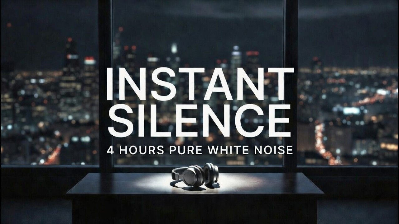 Pure White Noise 4 Hours | Block Distractions, Sleep & Focus (24-Bit Raw Master)