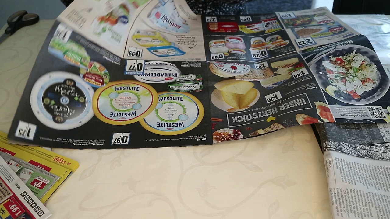 ASMR Paper turning, Newspaper and Brochures/Cutting Coupons )No talking)