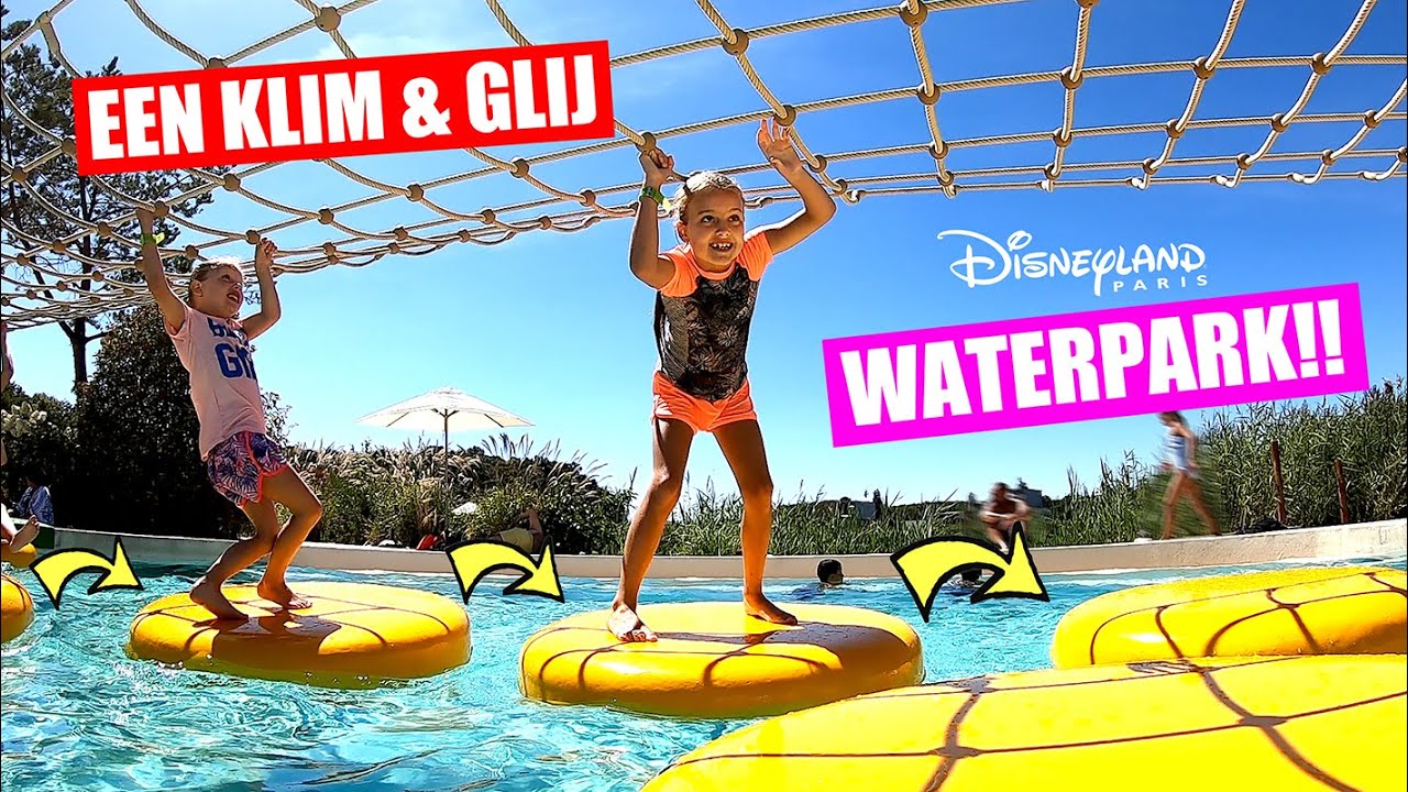 KLIMMEN in een MEGA WATERPARK! [Met Glijbanen, Klimmuur, Stroomversnelling en Meer] ♥DeZoeteZusjes♥