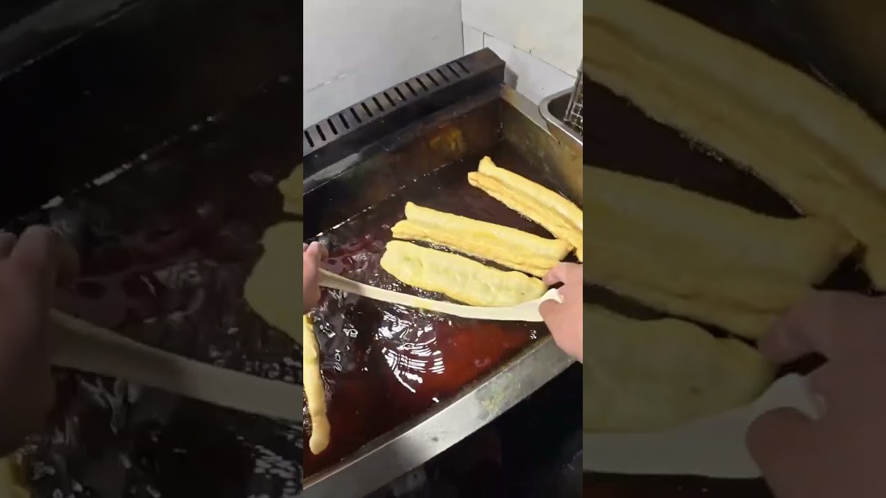 Street Food POV | Real-Time Youtiao Prep & Frying | Ambient Sounds Only