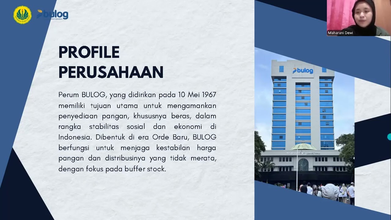 Video Presentasi Praktik Kerja Lapangan di Perum BULOG Maharani Dewi