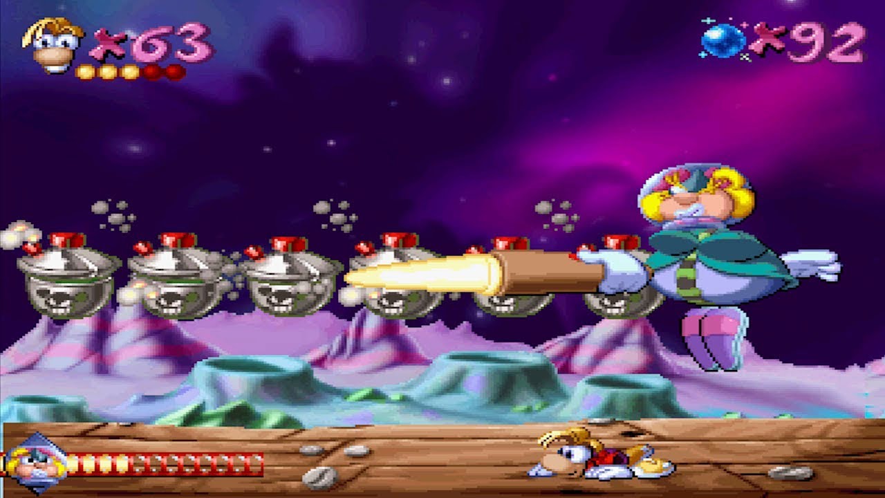 Rayman 1: Part 19: Space Mama's Crater (All Electoon Cages)