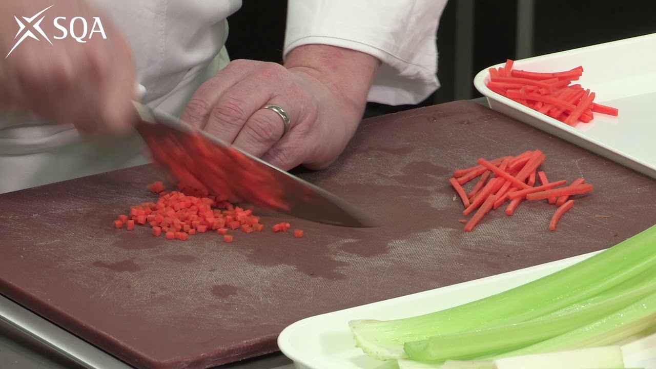 SQA Practical Cookery - Knife Skills 2